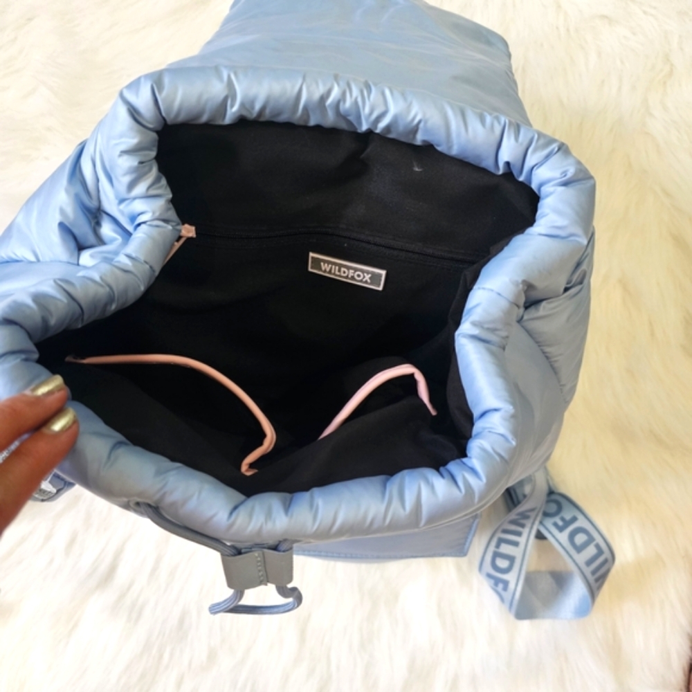 Wildfox Light Blue Puffer Backpack - Picture 5 of 6